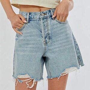 Pacsun Eco Light Blue High Waisted Relaxed Cutoff Denim Shorts